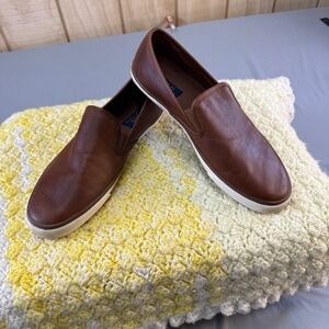 Polo Ralph Lauren Kendrick SK Slip On Loafer Shoes Brown Leather Mens 10.5D prep